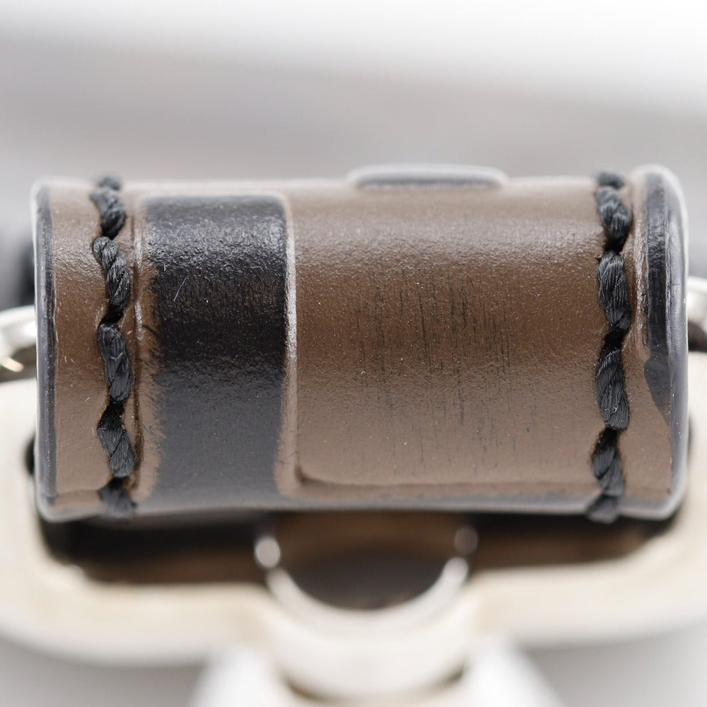 FENDI charm leather Brown key ring FF logo Women(Unisex) Used Authentic