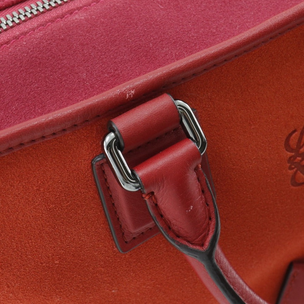 LOEWE Handbag Suede Red / orange Americana 28 Women Used Authentic