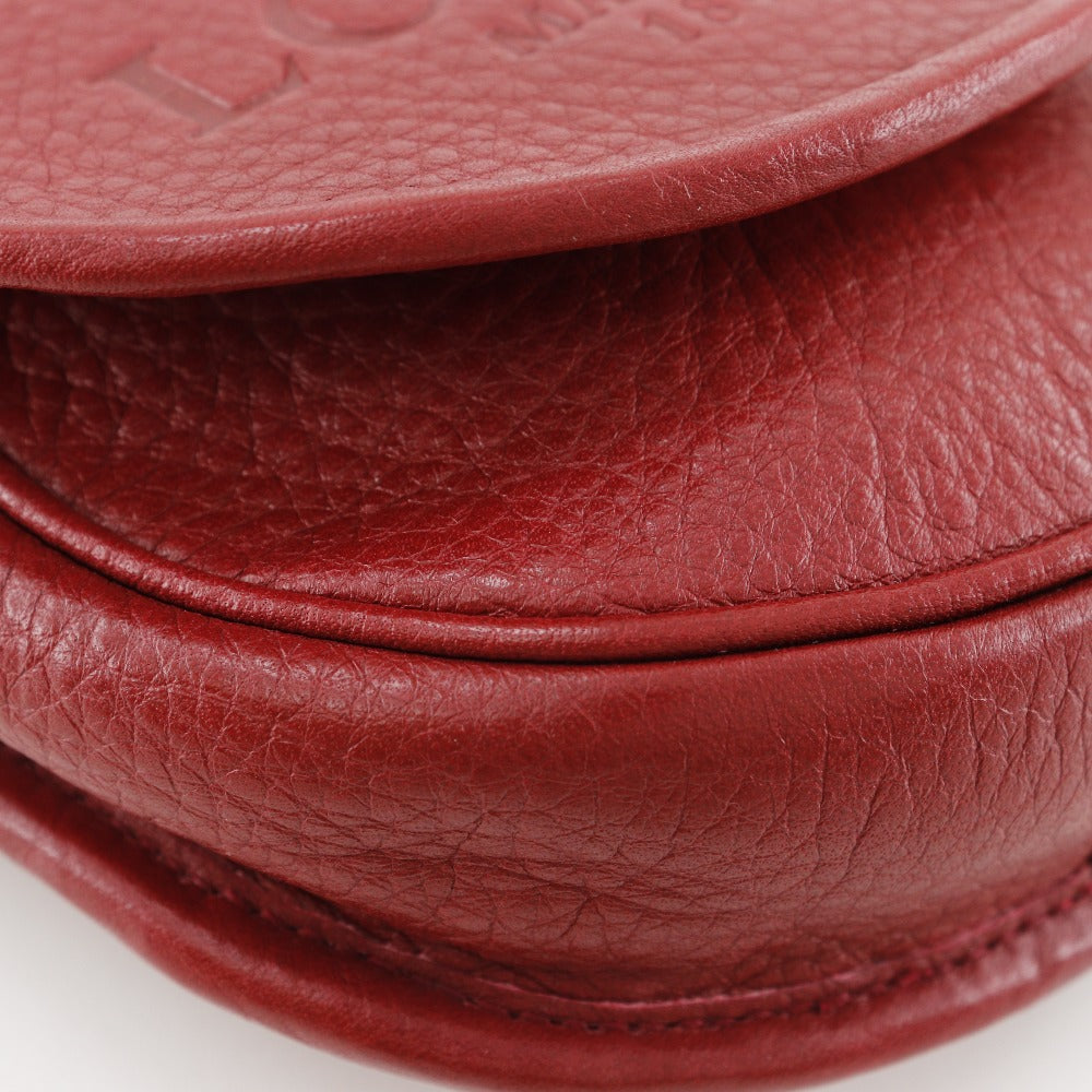 LOEWE Shoulder Bag Calfskin Red logo Mini pochette