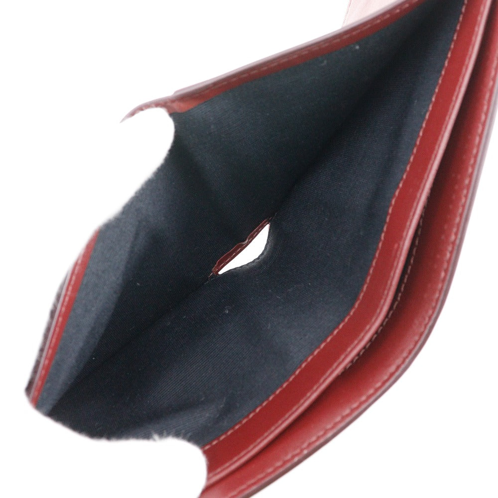 CELINE Bifold Wallet leather Bordeaux Bi-fold wallet