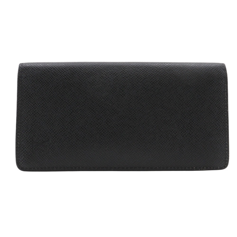 LOUIS VUITTON Long Wallet Purse M30501 Taiga black Portefeuille Braza mens Used Authentic