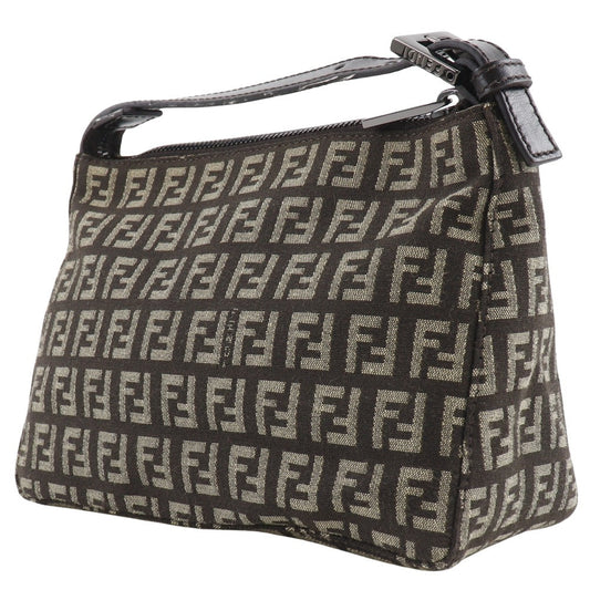 FENDI Pouch 8N0001 canvas Brown Mini bag Accessory pouch Zucchino Women Used Authentic