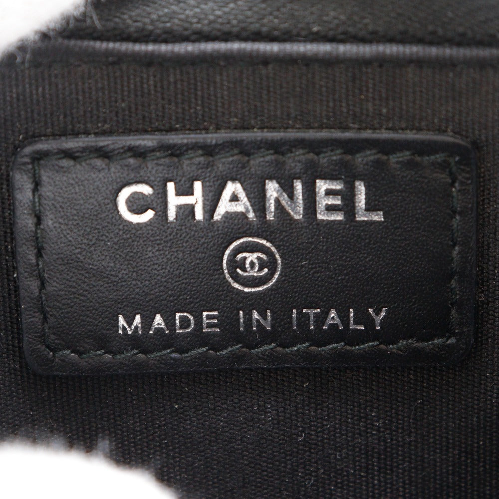 CHANEL Coin case A82551 lambskin black Camelia