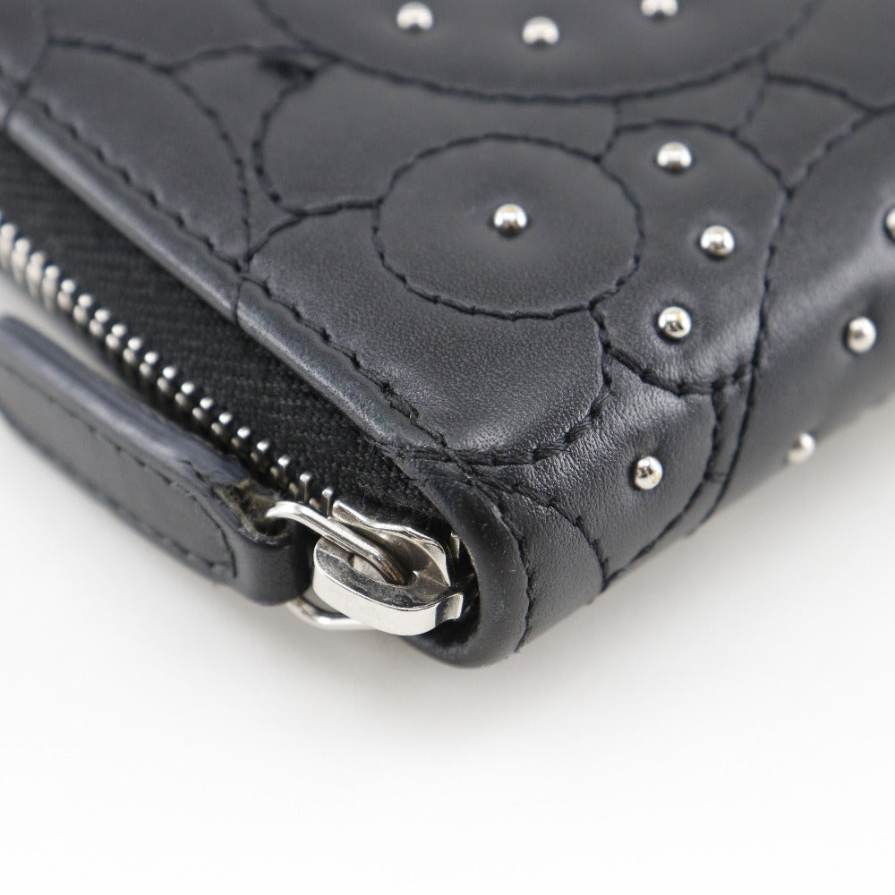 CHANEL Coin case A82551 lambskin black Camelia