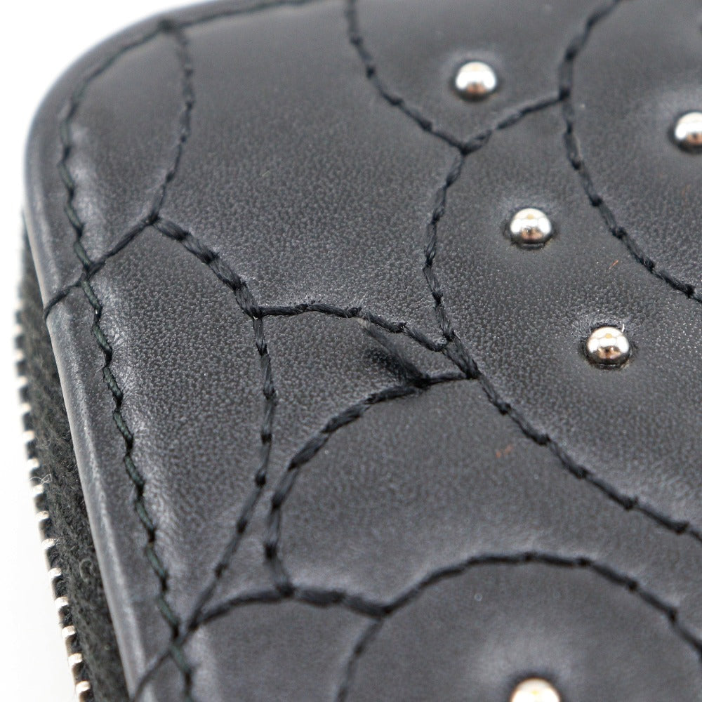 CHANEL Coin case A82551 lambskin black Camelia