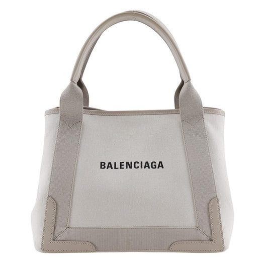 BALENCIAGA Tote Bag 339933 canvas Light gray Navy kabas S