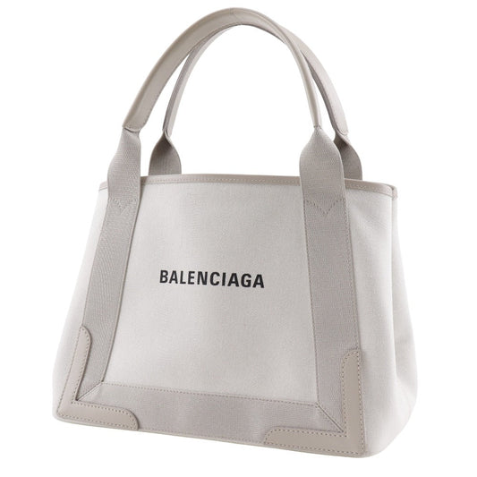 BALENCIAGA Tote Bag 339933 canvas Light gray Navy kabas S