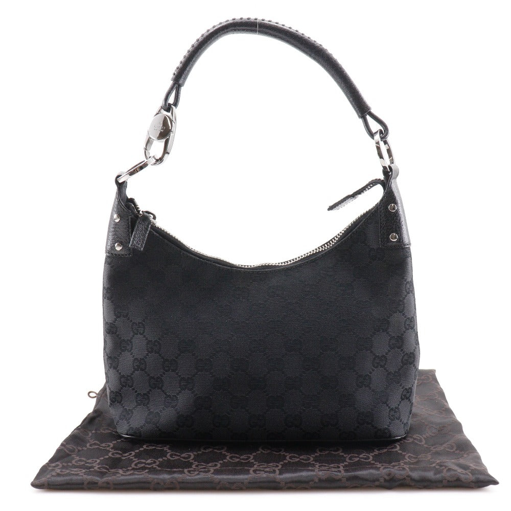 GUCCI Shoulder Bag 115002 GG canvas black