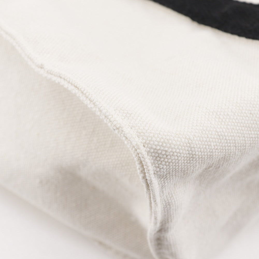 CHANEL Tote Bag canvas White / black novelty COCO Mark