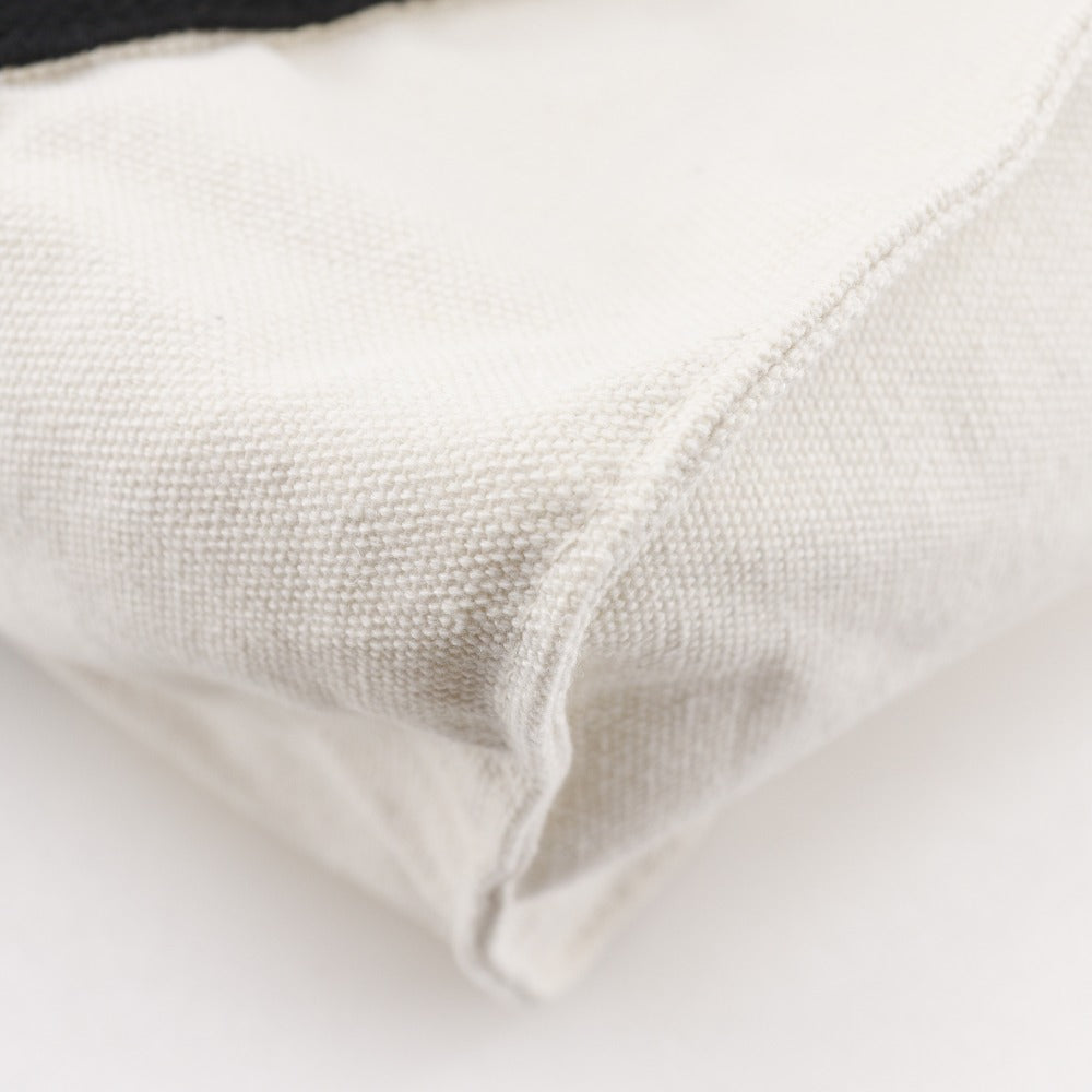CHANEL Tote Bag canvas White / black novelty COCO Mark