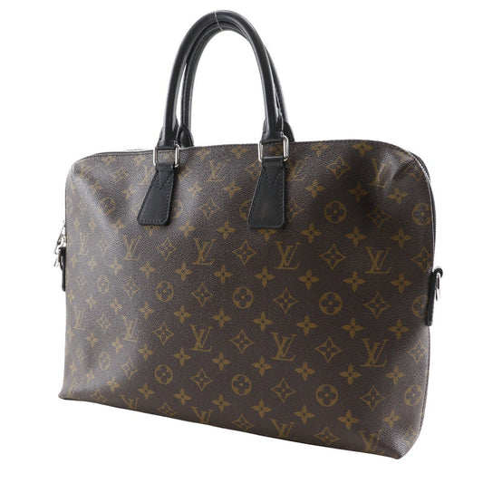 LOUIS VUITTON Business bag M40868 Monogram canvas Brown / black Monogram Macassar PDJ Porto Documan Jules
