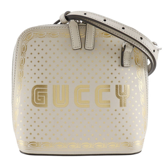 GUCCI Shoulder Bag 511189 leather White SAGA Gussy