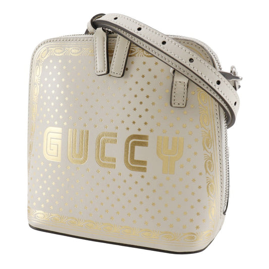 GUCCI Shoulder Bag 511189 leather White SAGA Gussy