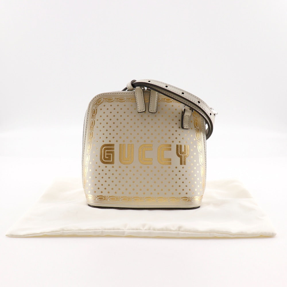 GUCCI Shoulder Bag 511189 leather White SAGA Gussy