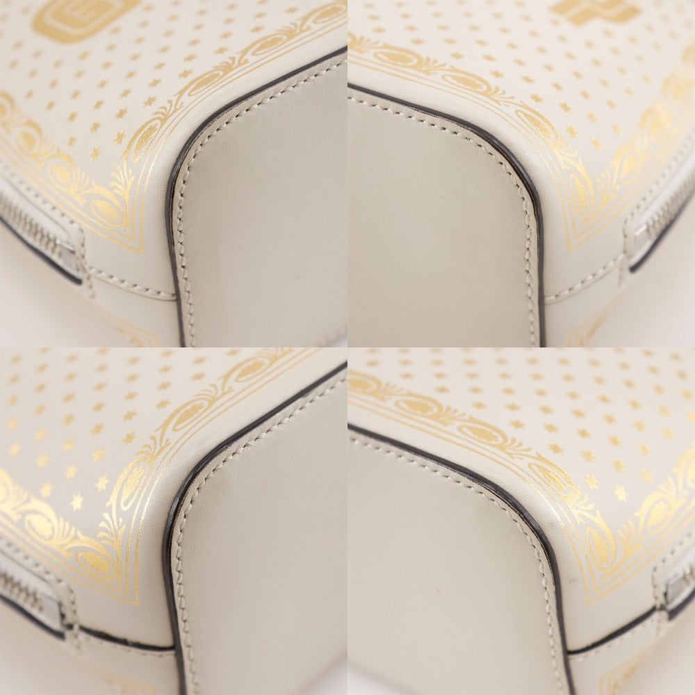 GUCCI Shoulder Bag 511189 leather White SAGA Gussy