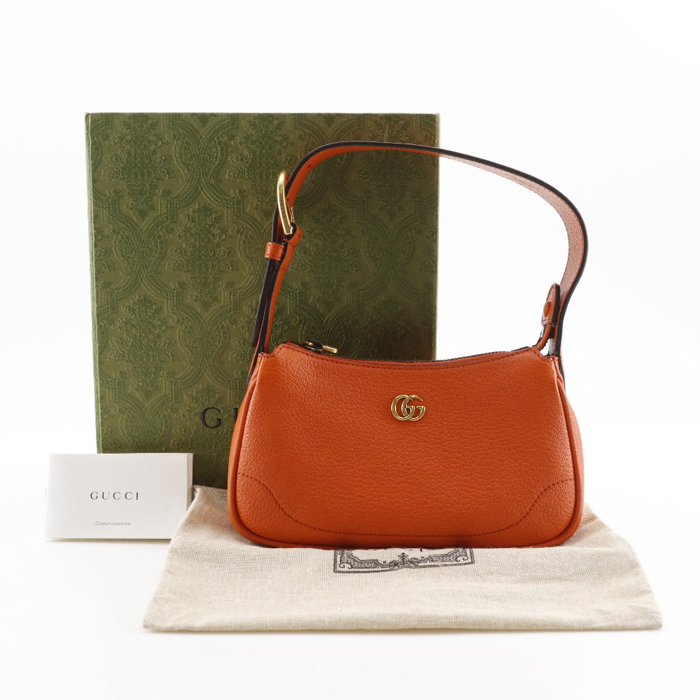 GUCCI Shoulder Bag 739076 leather Orange GG Marmont Aphrodite