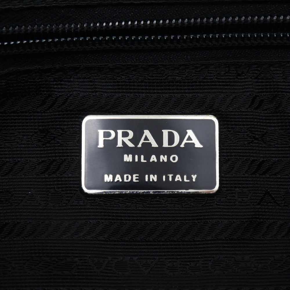 PRADA Shoulder Bag B6431 Nylon, Plastic black ChainShoulder