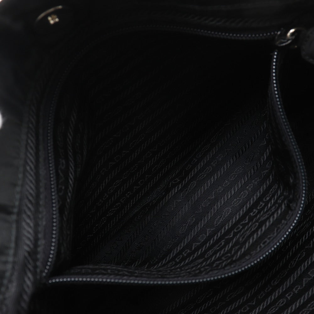PRADA Shoulder Bag B6431 Nylon, Plastic black ChainShoulder
