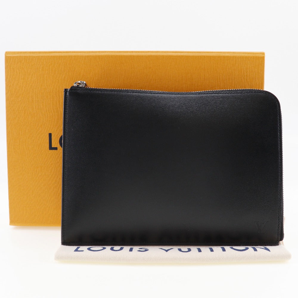 LOUIS VUITTON Clutch bag R99303 Calfskin black Nomad Pochette Jules PM mens Used Authentic