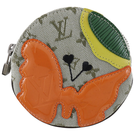 LOUIS VUITTON Coin case M92271 Monogram mini canvas khaki Comte Dufe Portomonay Long Women Used Authentic