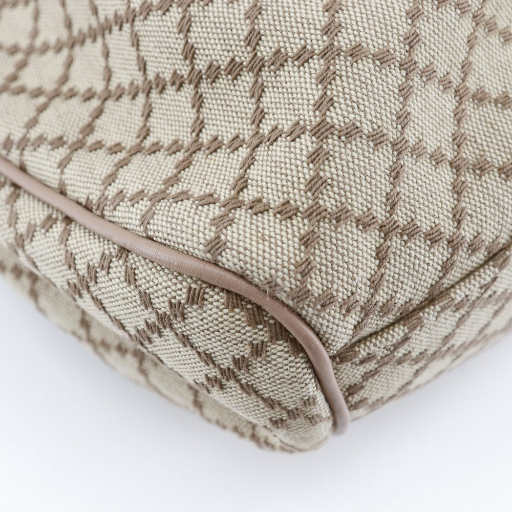 GUCCI Handbag 211944 canvas Beige / pink Diamante Sukey bag Women Used Authentic