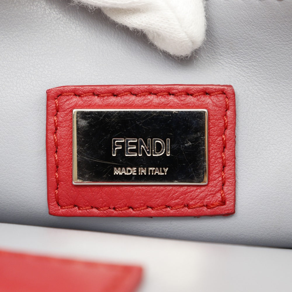 FENDI Handbag 8BH253 Calfskin Red 2WAYShoulder Petite to Jules Women Used Authentic