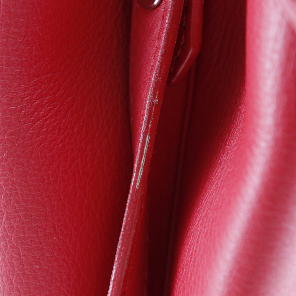 FENDI Handbag 8BH253 Calfskin Red 2WAYShoulder Petite to Jules Women Used Authentic