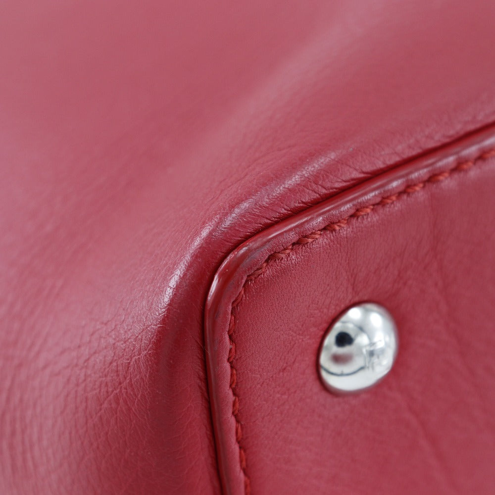 FENDI Handbag 8BH253 Calfskin Red 2WAYShoulder Petite to Jules Women Used Authentic