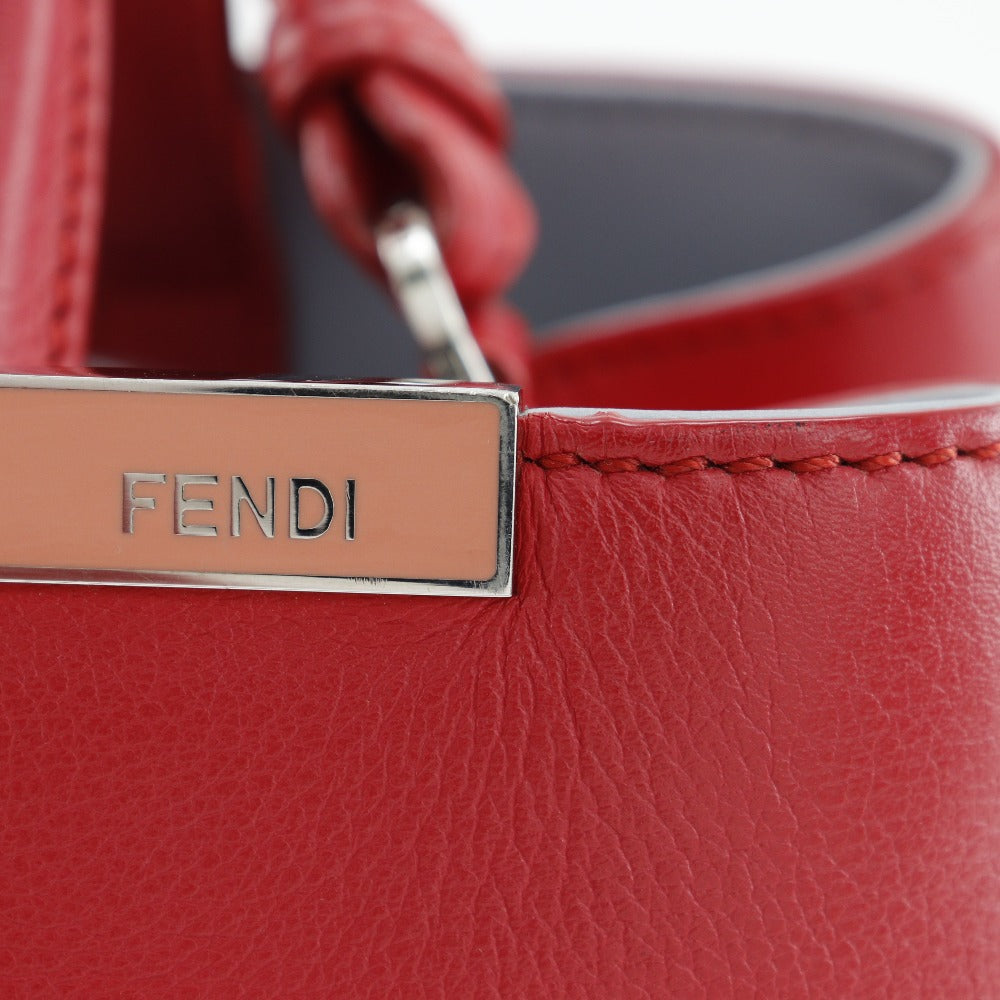 FENDI Handbag 8BH253 Calfskin Red 2WAYShoulder Petite to Jules Women Used Authentic