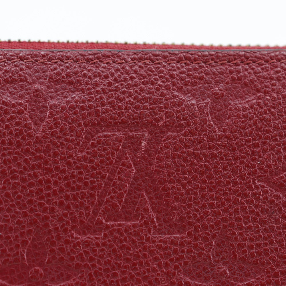 LOUIS VUITTON Long Wallet Purse M60737 Monogram Ann Platt Red Zippy wallet Women Used Authentic