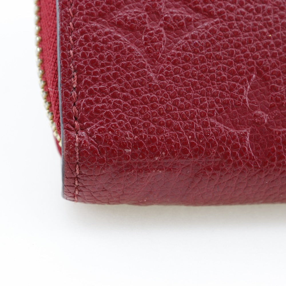 LOUIS VUITTON Long Wallet Purse M60737 Monogram Ann Platt Red Zippy wallet Women Used Authentic