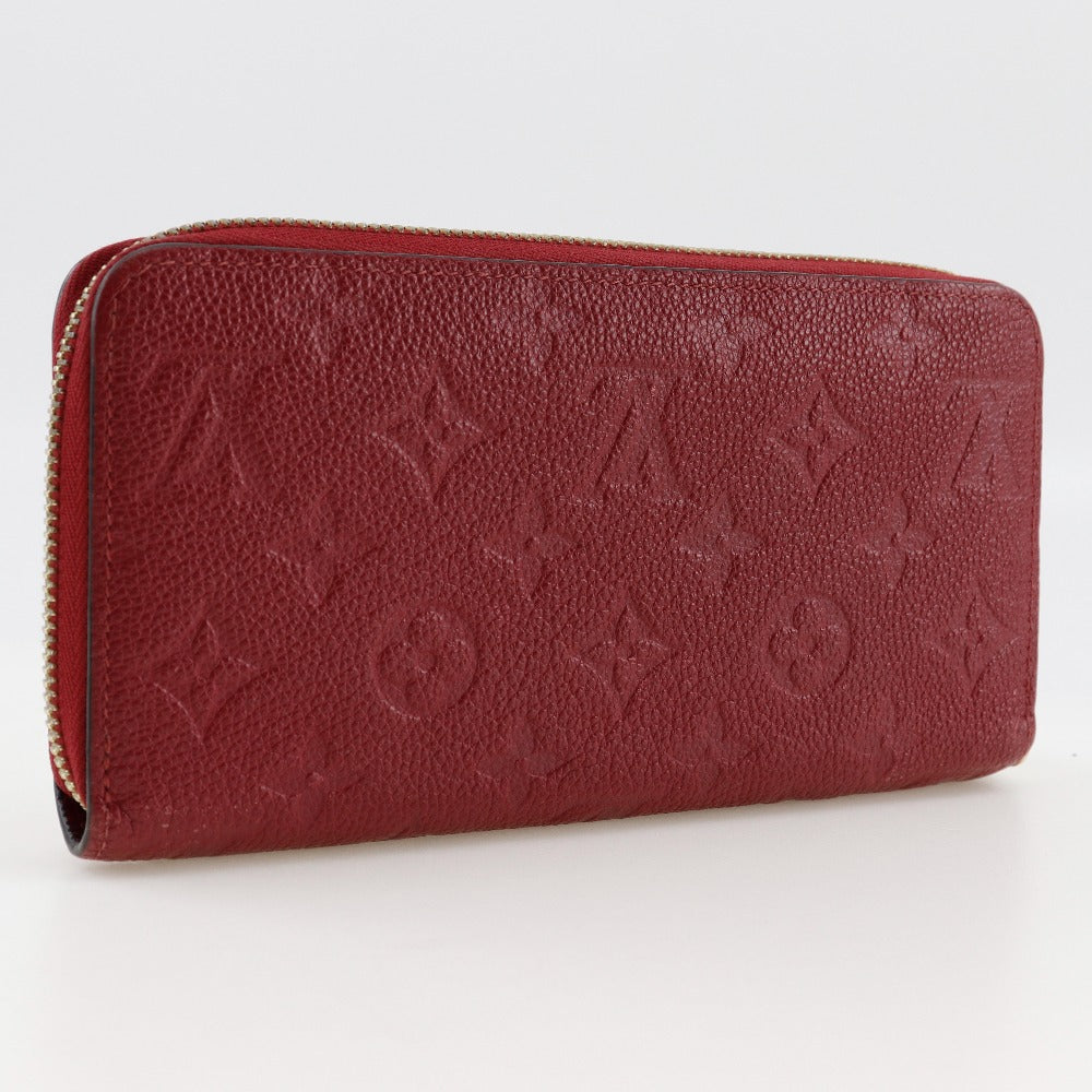 LOUIS VUITTON Long Wallet Purse M60737 Monogram Ann Platt Red Zippy wallet Women Used Authentic