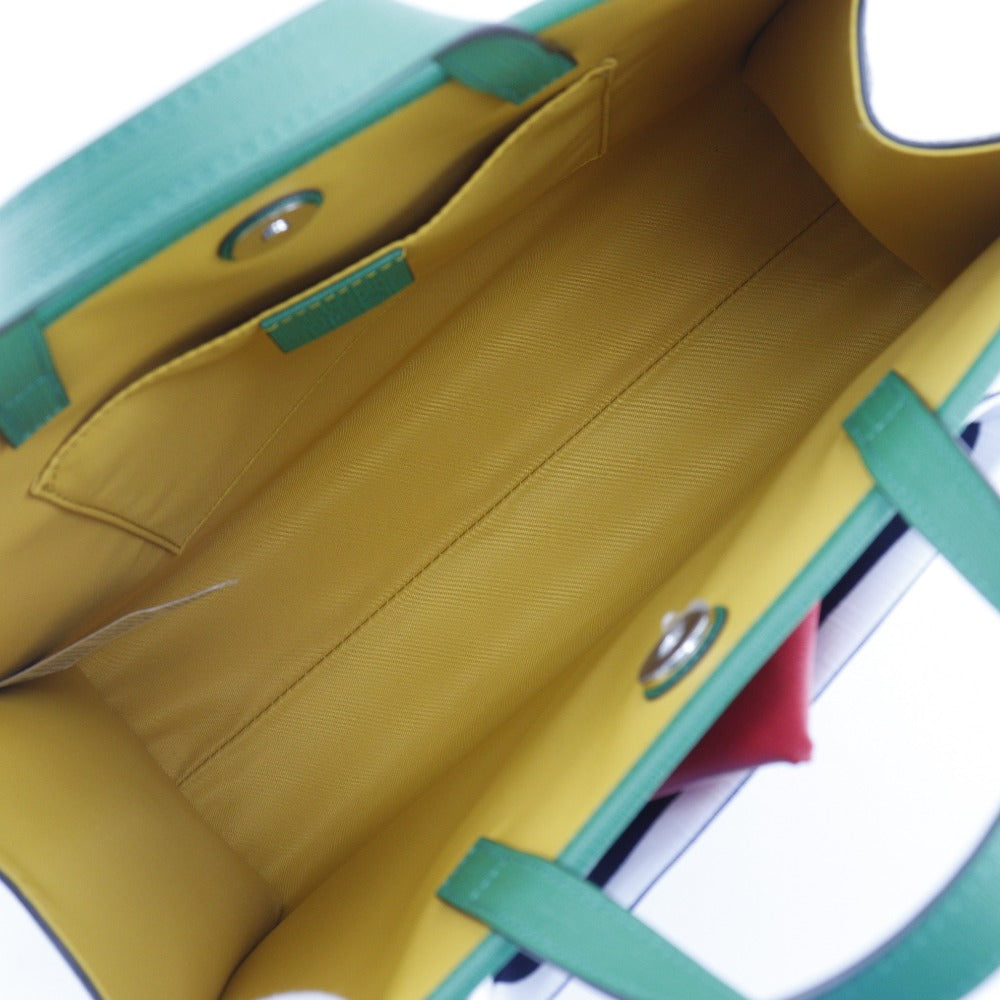 GUCCI Handbag 605662 GG Supreme Canvas Brown / green Children's Boat Tote Bag Women Used Authentic