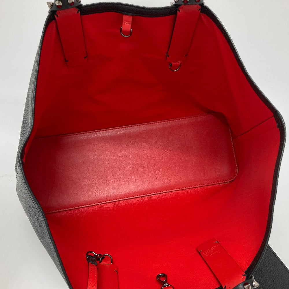 Christian Louboutin Tote Bag 1185119 CM53 leather Black x red Spike studs Kabata Small unisex(Unisex) Used Authentic