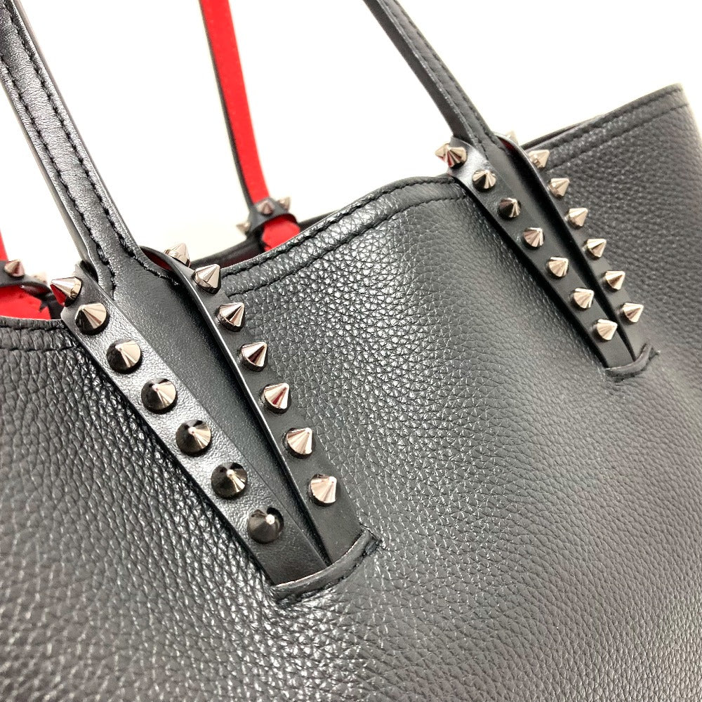 Christian Louboutin Tote Bag 1185119 CM53 leather Black x red Spike studs Kabata Small unisex(Unisex) Used Authentic