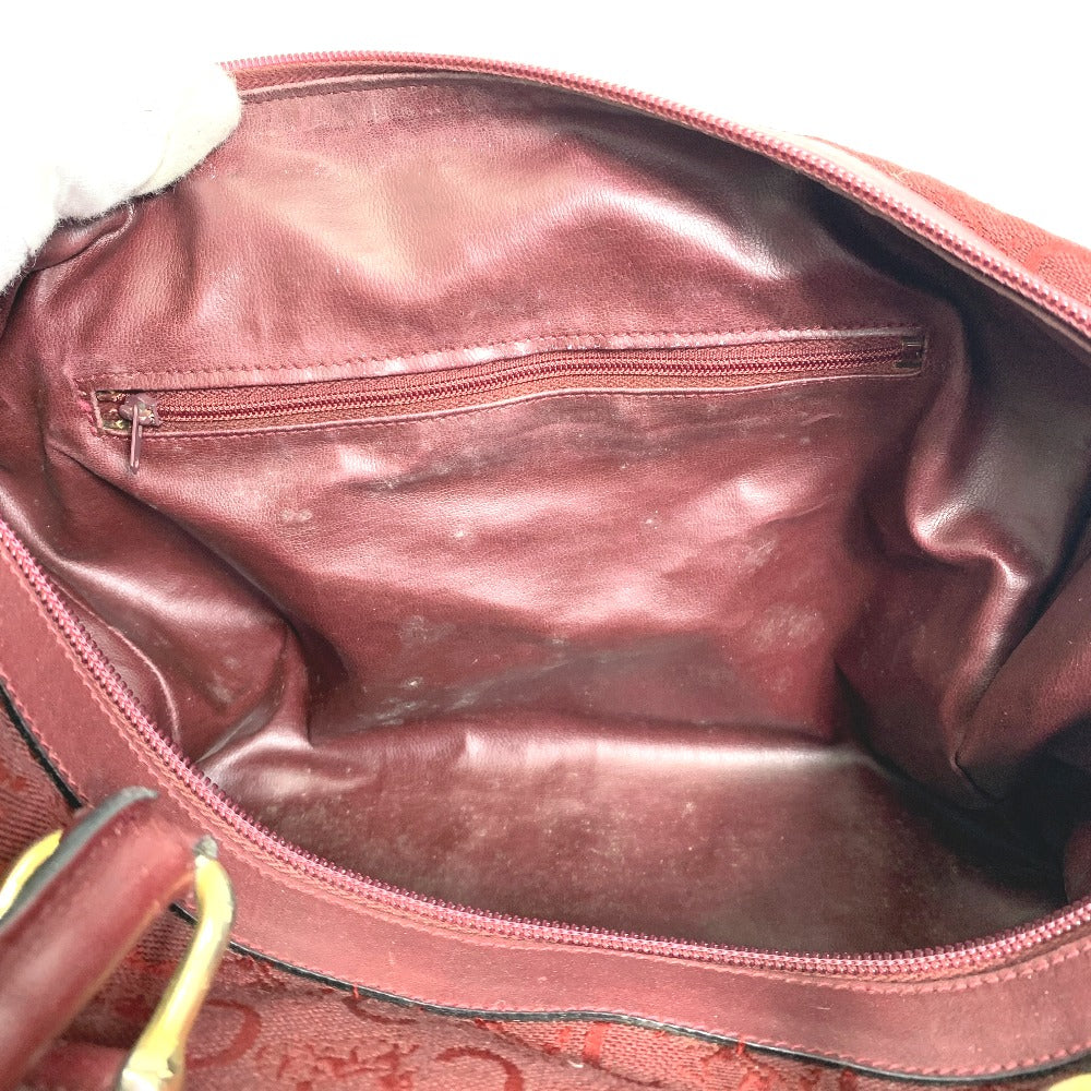 CELINE Boston Duffel bag Canvas / leather Red C Macadam Carriage vintage Women Used Authentic