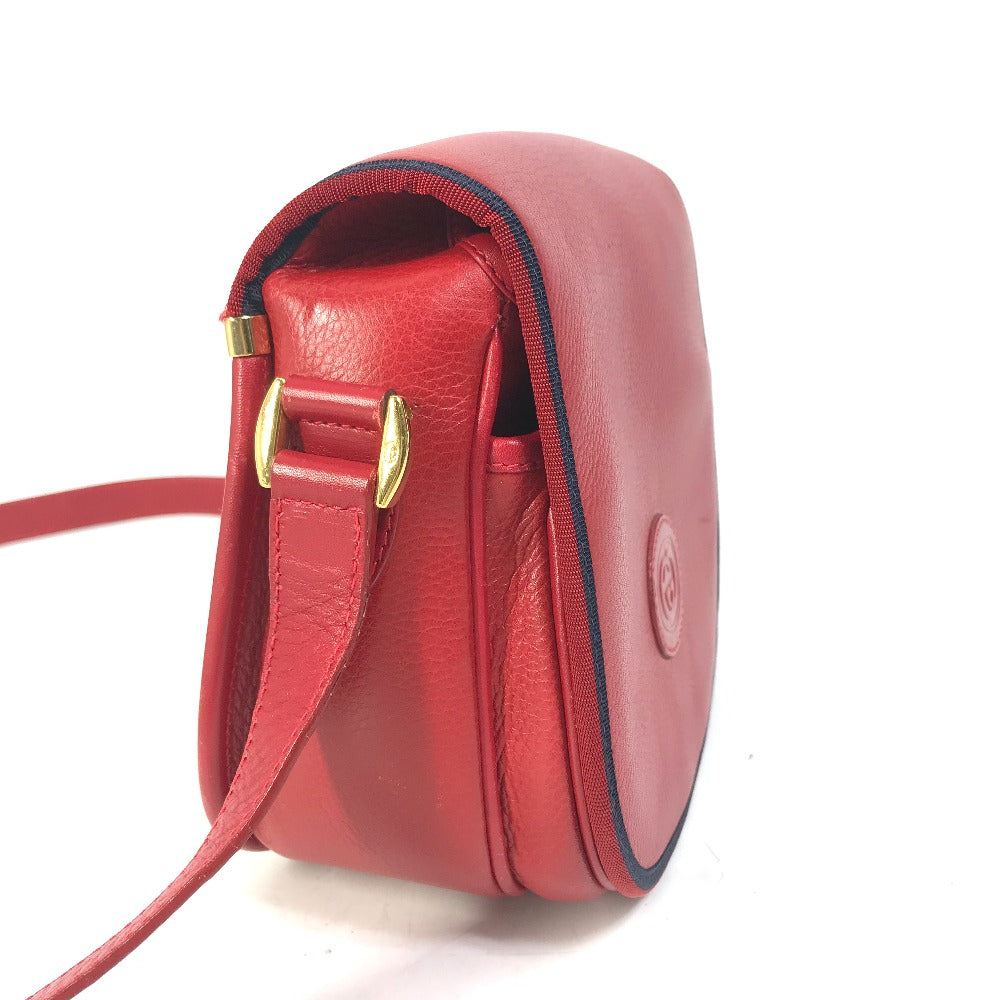 GUCCI Shoulder Bag 007.261.0107 leather Red Old Gucci Interlocking G mens Used Authentic