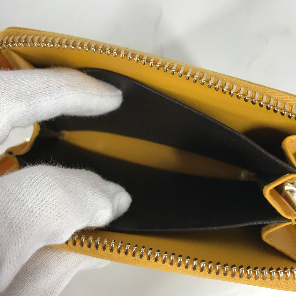 GUCCI Coin case 255452 enamel yellow Sima line Micro Guccisima Women Used Authentic