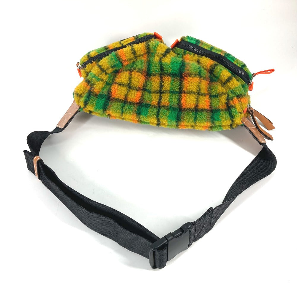 LOEWE Sling bag Fur / Leather multicolor anagram bore check mens Used Authentic