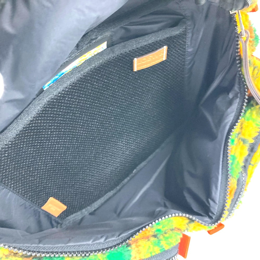 LOEWE Sling bag Fur / Leather multicolor anagram bore check mens Used Authentic