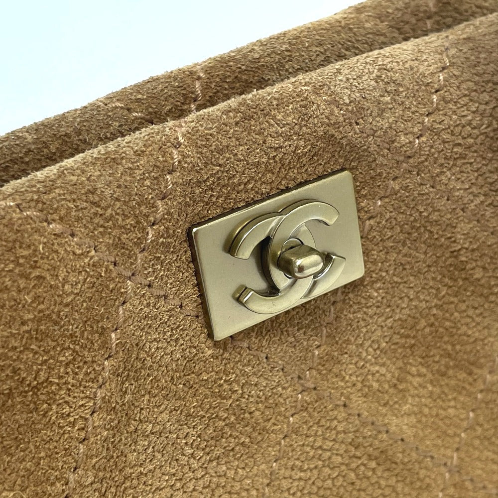 CHANEL Shoulder Bag suede Brown CC COCO Mark Matrasse Women Used Authentic