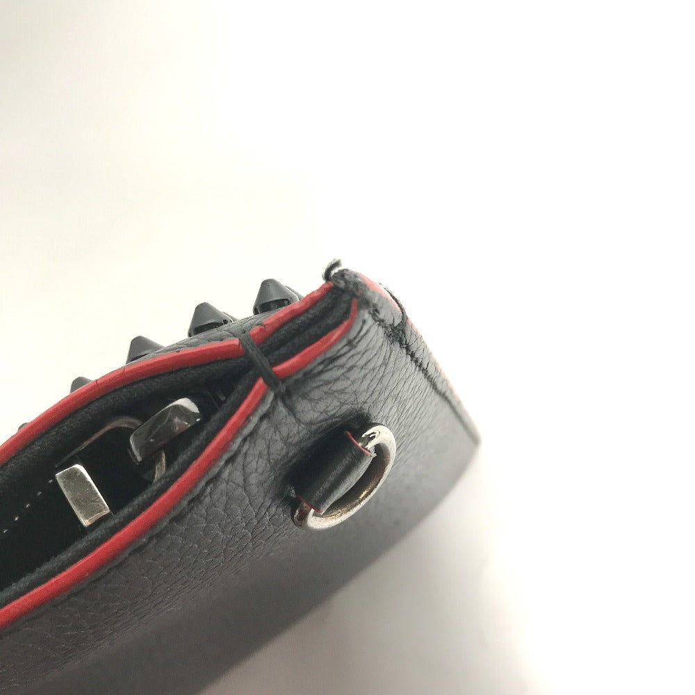 Christian Louboutin Shoulder Bag leather black Spike studs 3WAY mens Used Authentic
