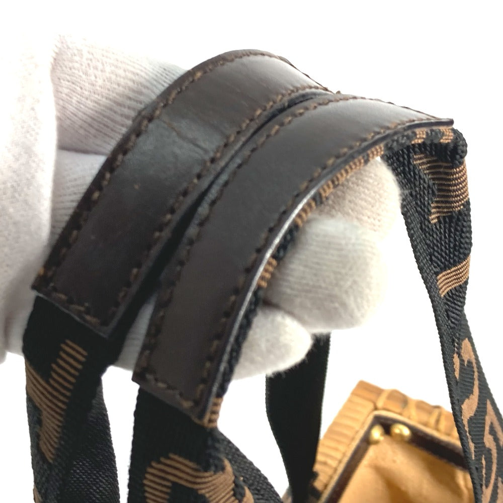 FENDI Handbag Rattan Brown straw basket bag basket basket