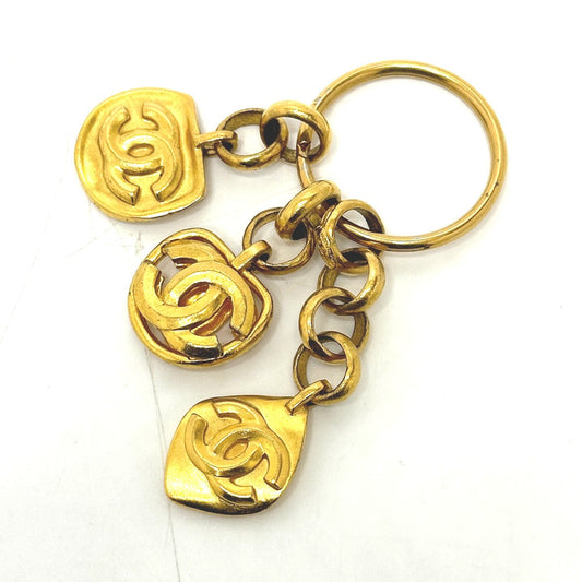 CHANEL charm Gold Plated gold COCO Mark vintage Women Used Authentic