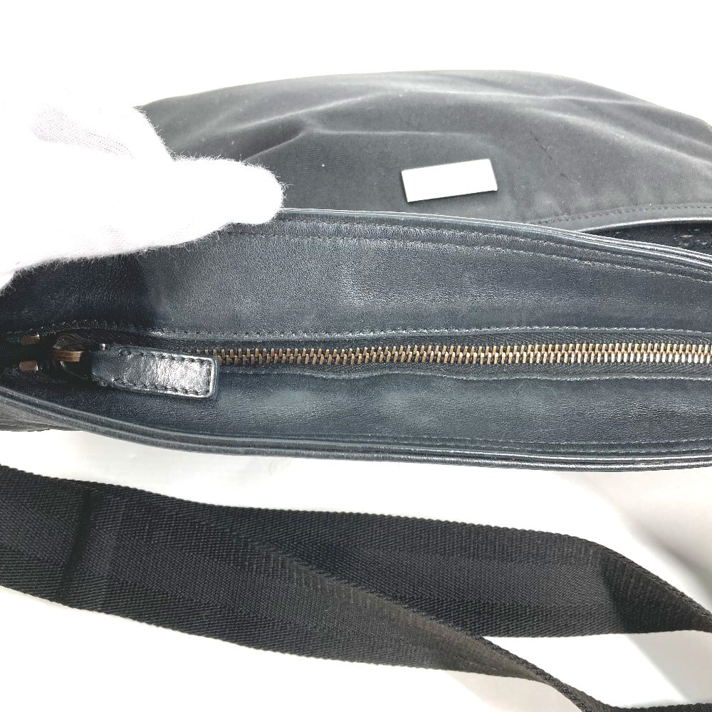 GUCCI Shoulder Bag 161822 Leather, Nylon black Guccisima GG mens Used Authentic