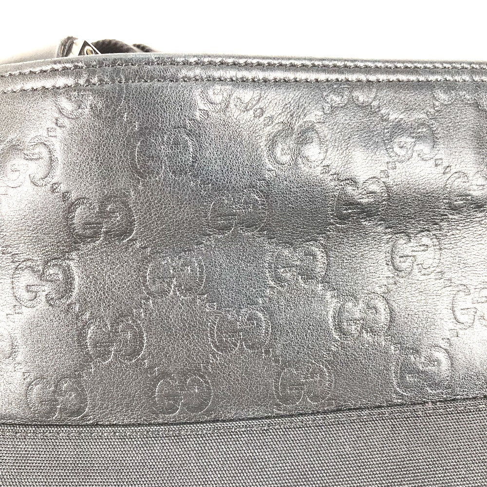 GUCCI Shoulder Bag 161822 Leather, Nylon black Guccisima GG mens Used Authentic