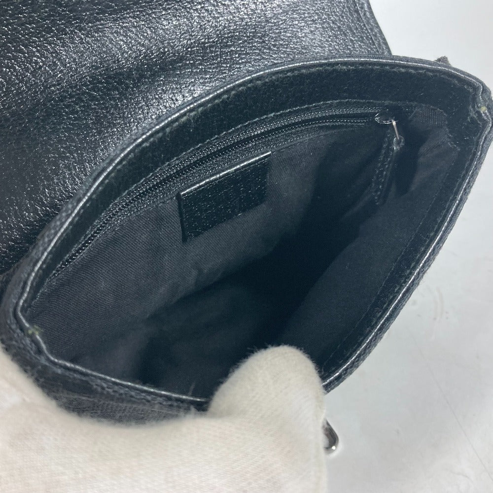 GUCCI Sling bag 131236 GG canvas / leather black cross GG unisex(Unisex) Used Authentic