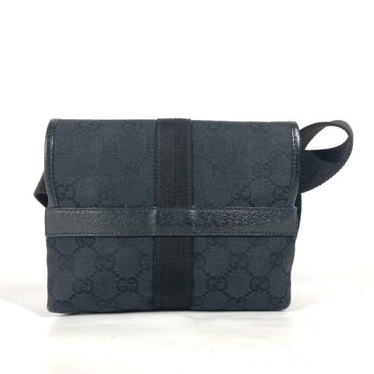 GUCCI Sling bag 131236 GG canvas / leather black cross GG unisex(Unisex) Used Authentic