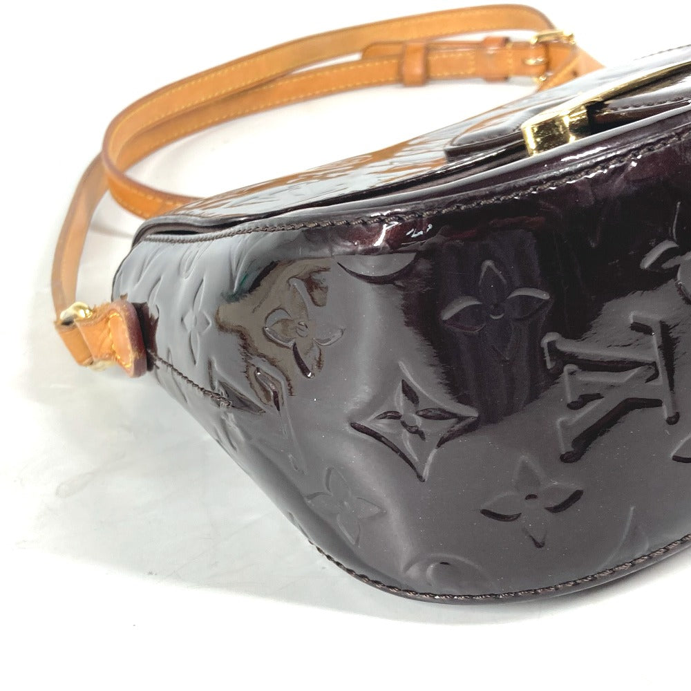 LOUIS VUITTON Shoulder Bag M91704 Monogram Vernis purple Monogram Vernis Bell flower PM Women Used Authentic