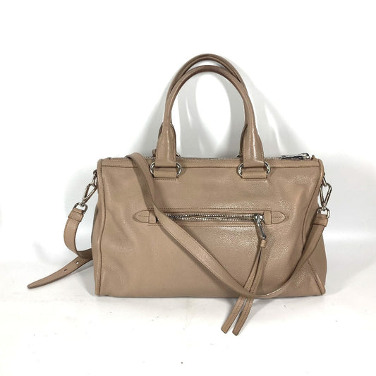 PRADA Handbag leather beige 2WAY bag Shoulder Bag logo